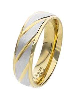 Foto 2 | Foto 2 | Anillo De Matrimonio Fonelli Ar14-203766 Oro Amarillo Y Blanco 14k 6mm Pulido-11.5