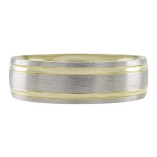 Foto 1 | Foto 1 | Anillo De Matrimonio Fonelli Arg14-18676 Oro Amarillo Y Blanco 14k 6mm Confort-9