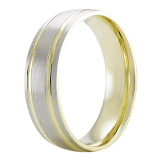 Foto 2 | Foto 2 | Anillo De Matrimonio Fonelli Arg14-18676 Oro Amarillo Y Blanco 14k 6mm Confort-10