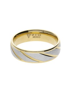 Foto 1 | Foto 1 | Anillo De Matrimonio Fonelli Ar14-203766 Oro Amarillo Y Blanco 14k 6mm Pulido-11