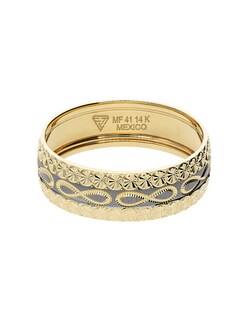 Foto 1 | Foto 1 | Anillo De Matrimonio Fonelli Ar10-300716 Oro Amarillo Y Negro 10k 6mm Moderno-10.5