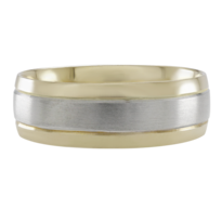 Anillo De Matrimonio Fonelli Ar14-100786 Oro Amarillo Y Blanco 14k 6mm Confort-6