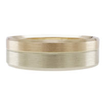 Anillo De Matrimonio Fonelli Arg14-55926 Oro Rosa Y Blanco 14k 6mm Macizo-11.5