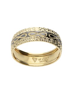 Foto 3 | Foto 3 | Anillo De Matrimonio Fonelli Ar10-300716 Oro Amarillo Y Negro 10k 6mm Moderno-10