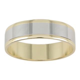 Foto 1 | Foto 1 | Anillo De Matrimonio Fonelli Ar14-08656m Oro Amarillo Y Blanco 14k 6mm Macizo-4.5