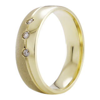 Foto 2 | Foto 2 | Anillo De Matrimonio Fonelli Ar14-101175 Oro Amarillo 14k Comfort 5mm Con 3 Zirconias-12.5