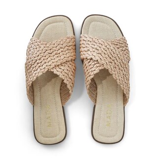 Foto 3 | Foto 3 | Sandalia De Piso Mada Yuli Beige Con Tiras Tejidas Para Mujer