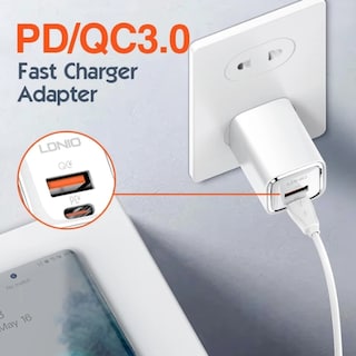 Foto 5 | Foto 5 | Cargador De Pared A2317 Blanco 30w Carga Rápida Con Cable Lightning