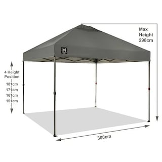 Foto 2 | Foto 2 | Toldo Plegable Instantáneo 3x3 M Con Estructura Reforzada – Modelo R100sm