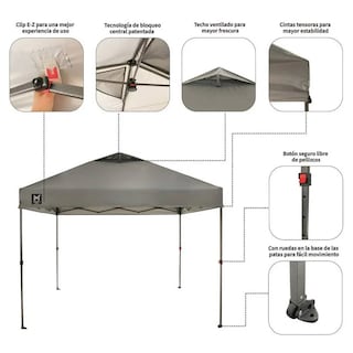 Foto 4 | Foto 4 | Toldo Plegable Instantáneo 3x3 M Con Estructura Reforzada – Modelo R100sm