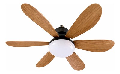 Foto 1 | Foto 1 | Ventilador Foco Led 6 Aspas Tipo Madera E27 Con Control Remo 52 Cm Madera Plástico 6