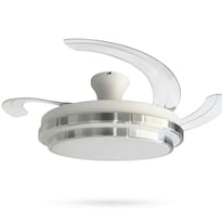 Ventilador De Techo Led 72w 3 Tonos Atenuable 6 Veloc Blanco