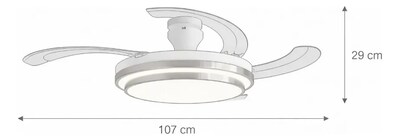 Foto 7 | Foto 7 | Ventilador De Techo Led 72w 3 Tonos Atenuable 6 Veloc Blanco