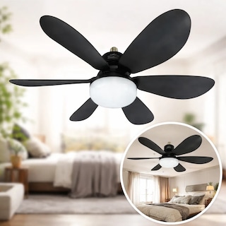 Foto 5 | Foto 5 | Ventilador Foco Led 6 Aspas E27 Con Control Remoto Cityluz 12.5 Cm Negro