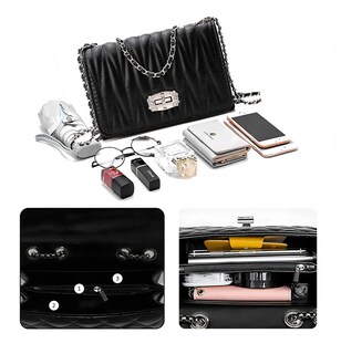 Foto 2 | Foto 2 | Bolso De Hombro Crossbody Para Mujer Negro