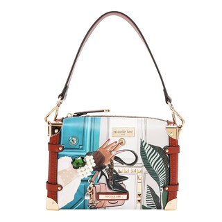 Foto 1 | Foto 1 | Bolsa Cuadrada Nicole Lee Azul Marino Estampada Emotion Ss26