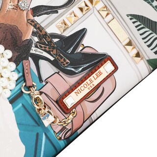 Foto 5 | Foto 5 | Bolsa Cuadrada Nicole Lee Azul Marino Estampada Emotion Ss26