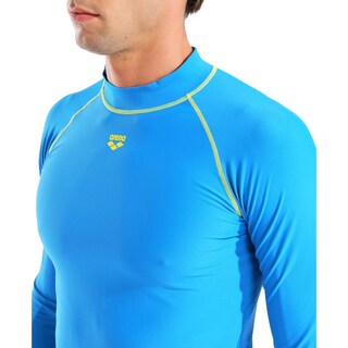 Foto 4 | Foto 4 | Rashguard Arena Graphic Manga Larga Para Hombre Azul