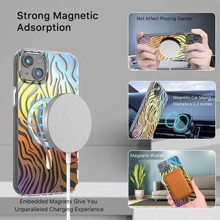 Foto 5 | Foto 5 | Funda Case Mybat Mood Mag Para Iphone 16e Y 14 - Zebra