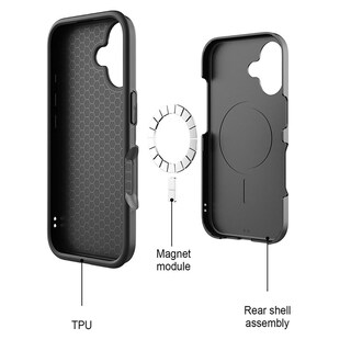 Foto 5 | Foto 5 | Funda Case Mybat Fuse Mag Para Iphone 16 - Negra