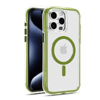 Funda Case Mybat Airfilled Mag Para Iphone 15 Pro Max - Verde Transparente