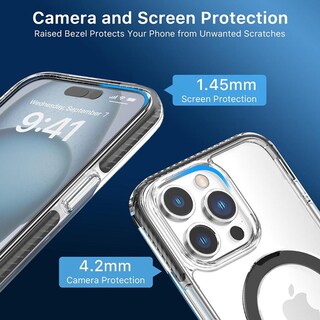 Foto 6 | Foto 6 | Funda Case Mybat Lure Mag Para Iphone 15 Pro Max - Negra Transp