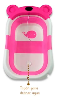 Foto 2 | Foto 2 | Bañera Plegable Angelin Rosa Para Bebe