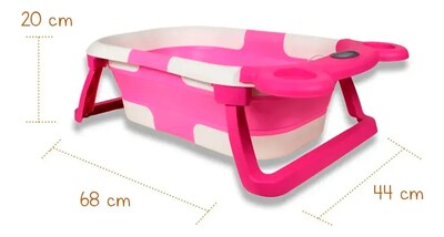 Foto 5 | Foto 5 | Bañera Plegable Angelin Rosa Para Bebe