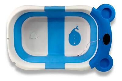 Foto 2 | Foto 2 | Bañera Plegable Angelin Azul Para Bebe