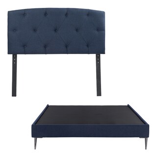 Foto 1 | Foto 1 | Cabecera Dicasa Sigma Azul Individual + Base Cama Slim