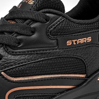 Foto 8 | Foto 8 | Stars Of The World Tenis Chunky Negro Oro Para Mujer