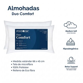 Foto 2 | Foto 2 | Colchón Matrimonial Size Restonic Luxe Kit Descanso Elite 2 Almohadas + Balón