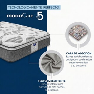 Foto 4 | Foto 4 | Colchón Individual Size Restonic Luxe Alivio Postural + Balón