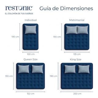 Foto 7 | Foto 7 | Colchón King Size Restonic Luxe Kit Soporte Ortopédico 2 Almohadas + Balón