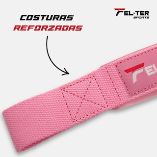 Foto 5 | Foto 5 | Straps para Levantamiento de Pesas Felter Sports Rosas Gym Antideslizantes