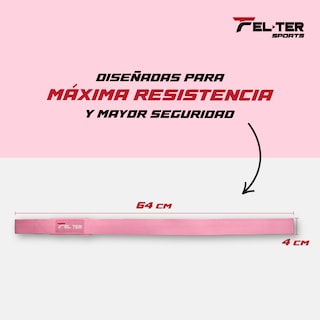 Foto 6 | Foto 6 | Straps para Levantamiento de Pesas Felter Sports Rosas Gym Antideslizantes