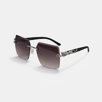 Gafas De Sol Generic Sun195 J3054 Negras Sin Montura Con Diseño De Pantera Metálica