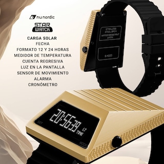 Foto 8 | Foto 8 | Reloj Digital Nu Nordic Star Watch Negro