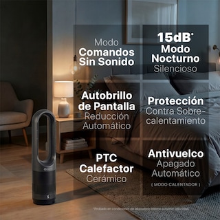 Foto 6 | Foto 6 | Ventilador Calefactor 2 En 1 Esquimal Grafito-gris Sin Aspas Silencioso