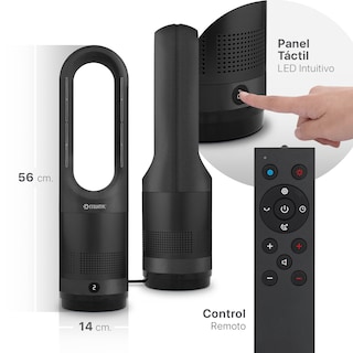 Foto 7 | Foto 7 | Ventilador Calefactor 2 En 1 Esquimal Grafito-gris Sin Aspas Silencioso