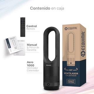 Foto 8 | Foto 8 | Ventilador Calefactor 2 En 1 Esquimal Grafito-gris Sin Aspas Silencioso