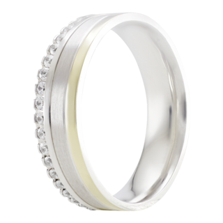 Foto 2 | Foto 2 | Anillo De Matrimonio Fonelli A14-b120846 Oro Amarillo Y Blanco 14k Comfort 6mm Con Zirconias-9.5