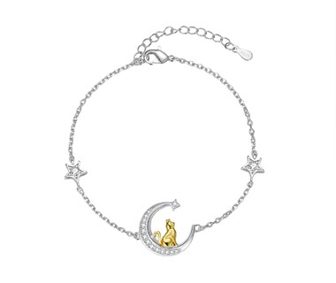 Foto 1 | Foto 1 | Pulseras De Gato Luna Plata 925 Modelo Plateado