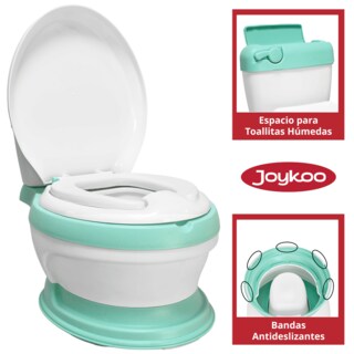 Foto 3 | Foto 3 | Baño Entrenador Joykoo Verde para Niños Asiento Acolchado Antideslizante Fácil de Limpiar Diseño Realista