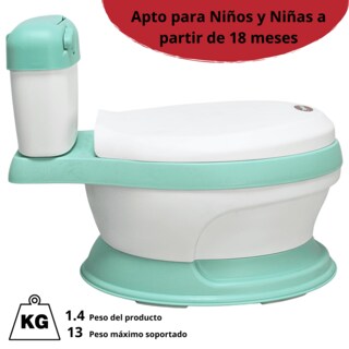 Foto 5 | Foto 5 | Baño Entrenador Joykoo Verde para Niños Asiento Acolchado Antideslizante Fácil de Limpiar Diseño Realista