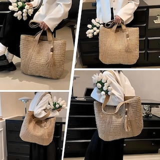 Foto 2 | Foto 2 | Tote Bag De Paja Xtellar Para Playa Y Viaje