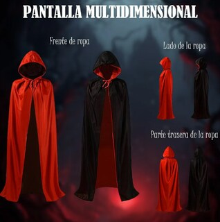 Foto 3 | Foto 3 | Disfraz Xtellar Elegante De Vampiro Con Capucha Y Accesorios Para Halloween & Cosplay.