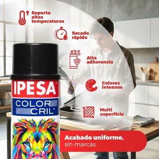 Foto 2 | Foto 2 | Pintura En Aerosol Negro Multiusos Secado Rápido Alta Temperatura