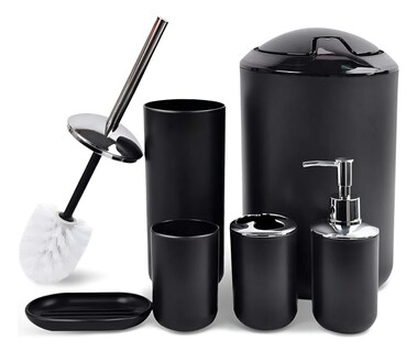 Foto 1 | Foto 1 | Juego De Accesorios De Baño De 6 Piezas Xtellar Modelo Negro
