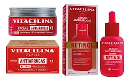Kit Skincare Rutina Completa Antiarrugas Vitacilina Retinol Ácido Hialurónico Antiedad Lineas Expresión
